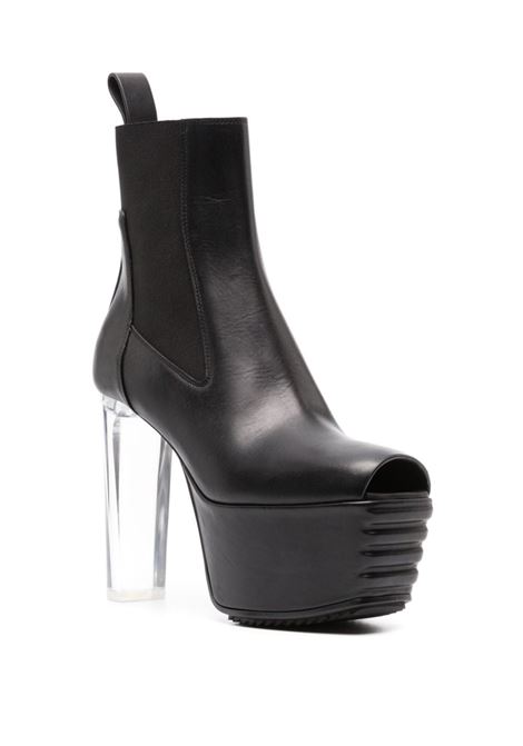 Stivaletti con tacco trasparente grill beatle in nero - donna RICK OWENS | RO02C1845LGE090